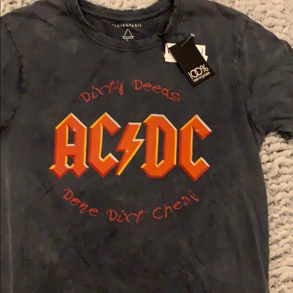 AC/DC eleven paris tshirt vintage look NWT large